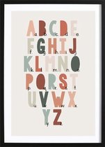 ABC Poster (50x70cm) - Wallified - Tekst - Zwart Wit - Poster - Wall-Art - Woondecoratie - Kunst - Posters