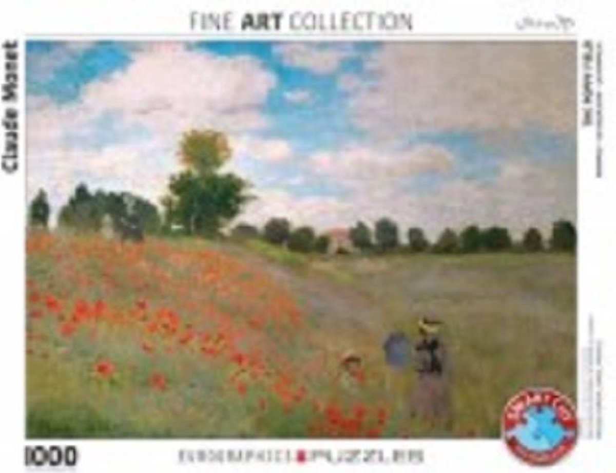 Claude Monet - The Poppy Field Puzzel (1000 stukjes)