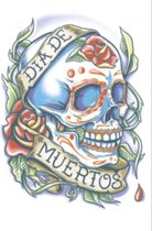 Partychimp Neptattoo Volwassenen Day of the Dead La Rossa - Polyester