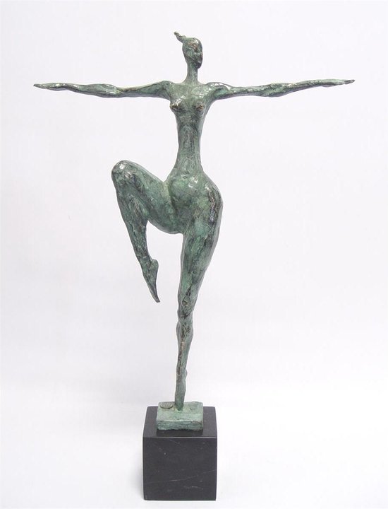 Bronzen sculptuur Naakte dame - Bronzen beeldje - Modernistisch - 51 cm hoog