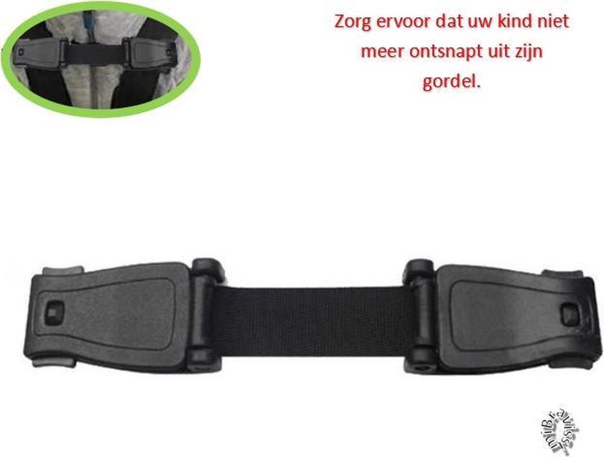Bravissimi Gordelclip voor de autostoel inclusief een hoesje - Baby & Kinderen Gordelclip – veiligheidsgordel - Gordelversmaller - Gordel verkleiner auto - Autogordel clip – veiligheidsgordel riem - Gordelklem (zwart).