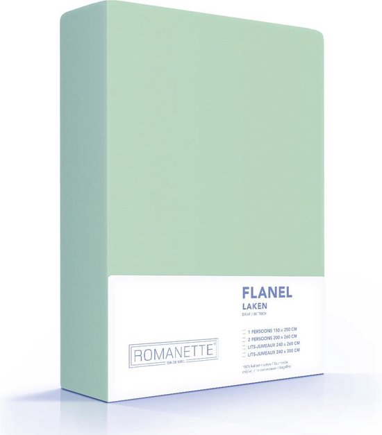 Warme Flanel Eenpersoons Laken Groen | 150x250 | Ideaal Tegen De Kou | Zacht En Comfortabel