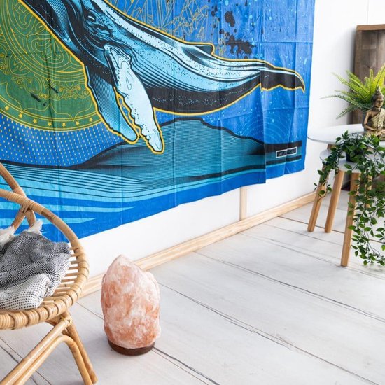 Authentiek Wandkleed Katoen Walvis (215 x 135 cm)