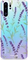Huawei P30 Pro hoesje TPU Soft Case - Back Cover - Purple Flower / Paarse bloemen