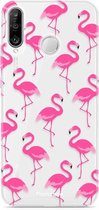 Huawei P30 Lite hoesje TPU Soft Case - Back Cover - Flamingo