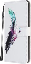 Gekleurde veer agenda wallet book case hoesje Telefoonhoesje geschikt voor Samsung Galaxy S20 FE (Fan edition)
