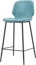 Industriële barkruk - Barkruk - Industrieel - Barstoel - Stoel - Kruk - Sfeer - Trendy - Bar Chair - Chair - Blauw - 94 cm hoog