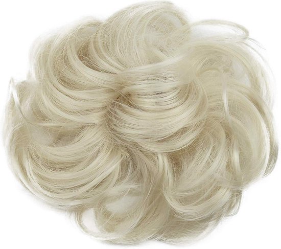 tapijt stapel Jet Curly Hair Wrap Extension | Hair | Wit Blond | Knot |Haar Extension Elastiek  |Bun... | bol.com