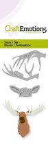 CraftEmotions Mal - kop eland 3D Card 5x10 centimeter