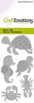 CraftEmotions Die - schildpad, zeepaardje Card 5x10cm