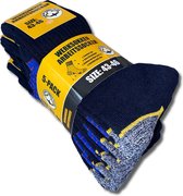 Socke - Sokken - 2 Paar Werksokken Kleur Navy Blauw Antitranspiratie Onzichtbare Antislip Maat 43/46 - Werk Sokken - Work Socks - 2-Pack - 2P