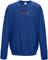 FitProWear Sweater Dames - Blauw - Maat XL - Dames - Trui zonder capuchon - Sweater - Hoodie - Trui - Sporttrui - Katoen / Polyester - Sportkleding - Casual kleding - Winterkleding