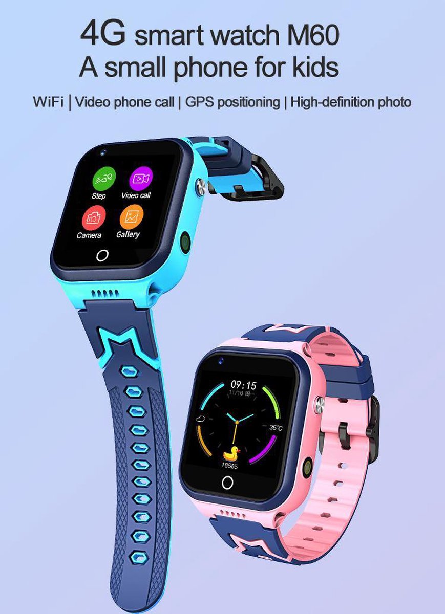 Kinderhorloge GPS GPS Tracker Kindersmartwatch Smartwatch Kinder veiligheid...