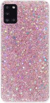 ADEL Premium Siliconen Back Cover Softcase Hoesje Geschikt voor Samsung Galaxy A31 - Bling Bling Roze