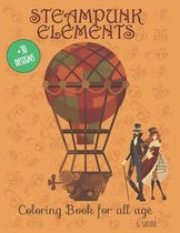 Steampunk Elements Coloring Book for All Age