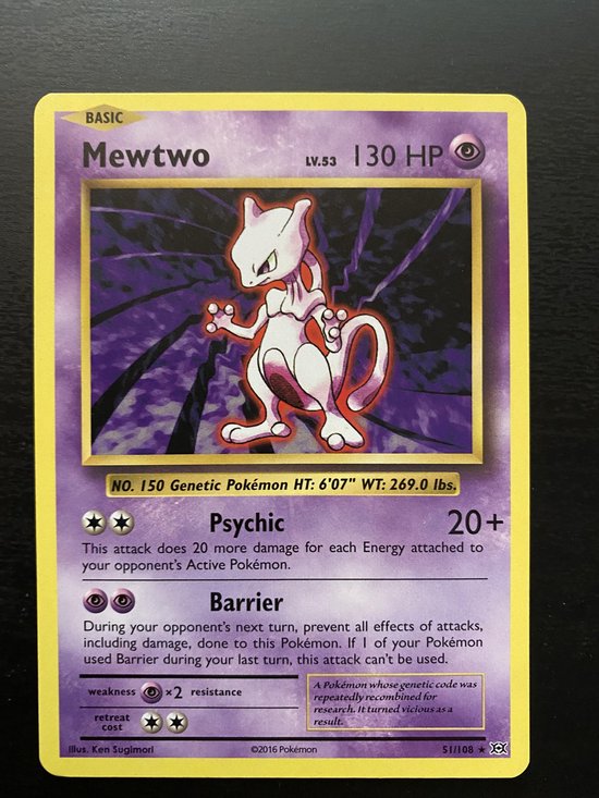Afbeelding van het spel Mewtwo - Pokemon Kaart / Card - Common