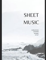 Sheet Music SATB with PIANO 2 systems per page 120 pages 8.5 x11