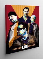 Canvas WPAP Pop Art U2 the band - 50x70cm