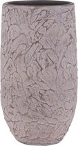 Hoge vaas in vintage rose met goud shimmer. Van handgemaakt keramiek. bloempot / plantenbak