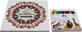 Flower Mandala kleurboek voor volwassenen set A040153 - inclusief markers