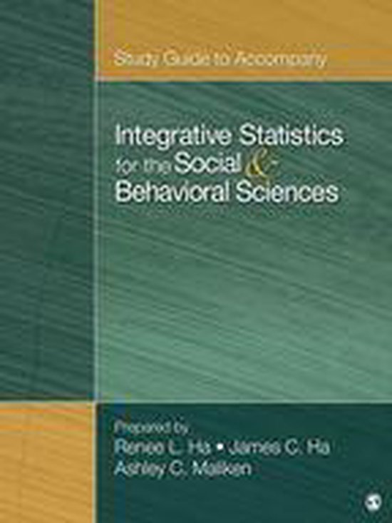 Study Guide to Accompany Integrative Statistics for the Soci ... - cover