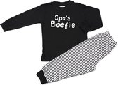 Fun2Wear - Pyjama Opa's Boefie - Zwart / Wit - Maat 128 - Jongens, Meisjes