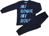 Fun2Wear - Pyjama My Rules - Navy Blauw - Maat 104 - Jongens