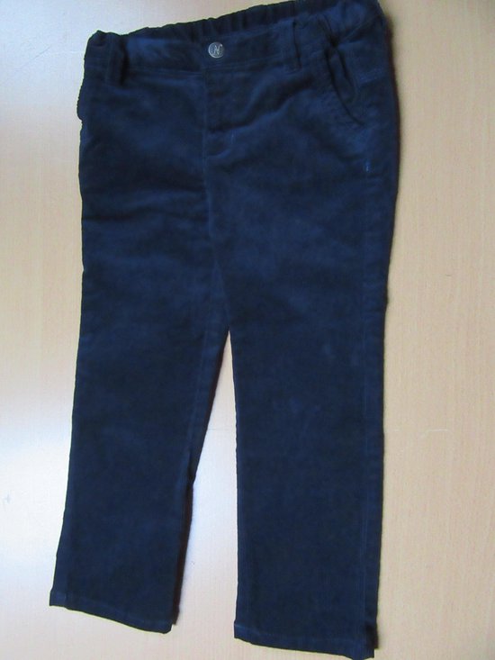 pantalon long par noukie's en velours bleu marine, 4 ans 104