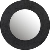 Mirror Mirror - Spiegel - jute textuur - zwart - alu ring- small