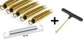 Set Trampoline Veren Gold 160 mm - 6 stuks per set - inclusief verenspanner