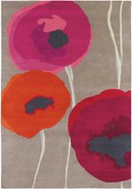 Sanderson - Poppies Red Orange 45700 Vloerkleed - 170x240 cm - Rechthoekig - Laagpolig Tapijt - Landelijk, Modern - Meerkleurig