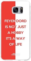 6F hoesje - geschikt voor Samsung Galaxy S7 Edge -  Transparant TPU Case - Feyenoord - Way of life #ffffff