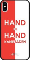 6F hoesje - geschikt voor iPhone Xs Max -  TPU Case - Feyenoord - Hand in hand, kameraden #ffffff
