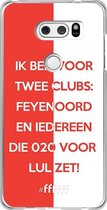 6F hoesje - geschikt voor LG V30 (2017) -  Transparant TPU Case - Feyenoord - Quote #ffffff