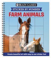 Brain Games - Sticker by Number- Brain Games - Sticker by Number: Farm Animals (Easy - Square Stickers)