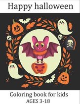 happy halloween coloring book for kids ages 3-8