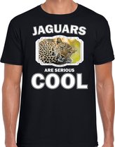 Dieren jaguars/ luipaarden t-shirt zwart heren - jaguars are serious cool shirt - cadeau t-shirt luipaard/ jaguars/ luipaarden liefhebber 2XL