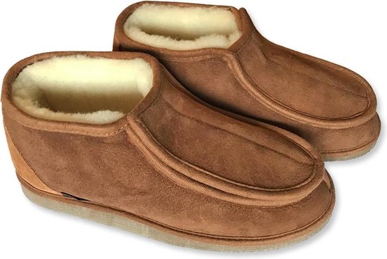 Babouche Sarah en peau de mouton avec cou-de-pied spacieux - taille 40