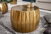 design salontafel handgemaakt  goud met gehamerd 55 cm