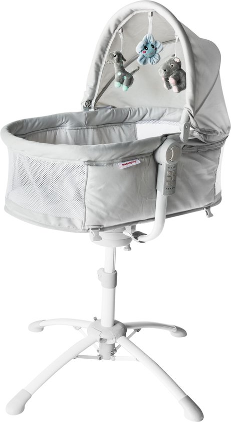 Bol Com Rudolphy 3 In 1 Electrische Babywiegje Co Sleeper Babybed En Babystoel In 1