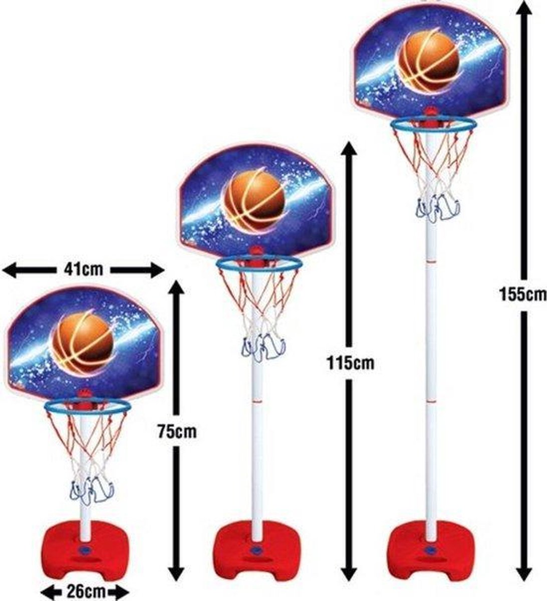 spoor accent Bewolkt Basketbalset - Basketbal standaard kinderen - Basketbalring - Basketbalpaal  in hoogte... | bol.com
