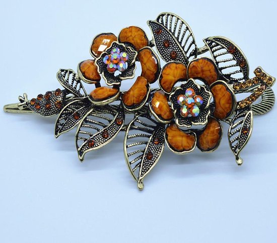 plaag Theseus Vet Dames Meisjes Vintage sieraden Crystal Flower bloem haarspeld Haar Clips |  bol.com