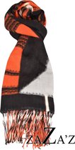 Oranje sjaal - natuurlijke materialen - herfst/winter- prachtige kleuren.