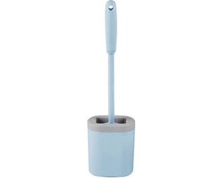 Toiletborstel - WC borstel - Siliconen - Blauw - Antislip grip - Waterafstotend - Krachtig - Duurzaam