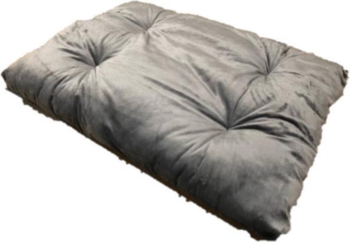 Boefje Hondenkussen Fluweel - 60 x 80 cm - Grijs
