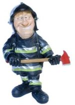 Grappige beroepen beeldje brandweerman de komische wereld van karikatuur beeldjes – komische beeldjes – geschenk voor – cadeau -gift -verjaardag kado