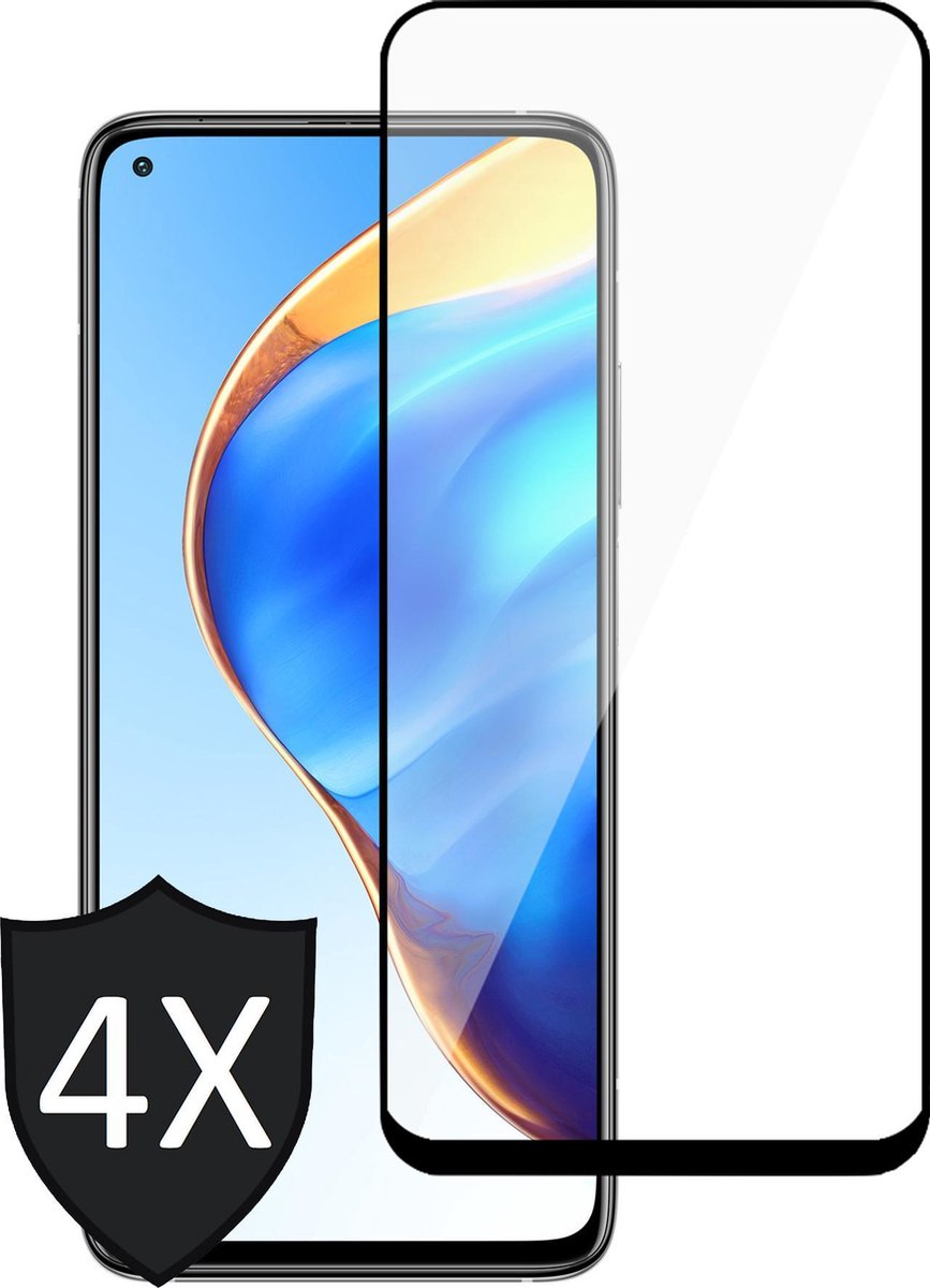 Screenprotector geschikt voor Xiaomi Mi 10T Pro - 4x Glas Screen Protector Full Screen