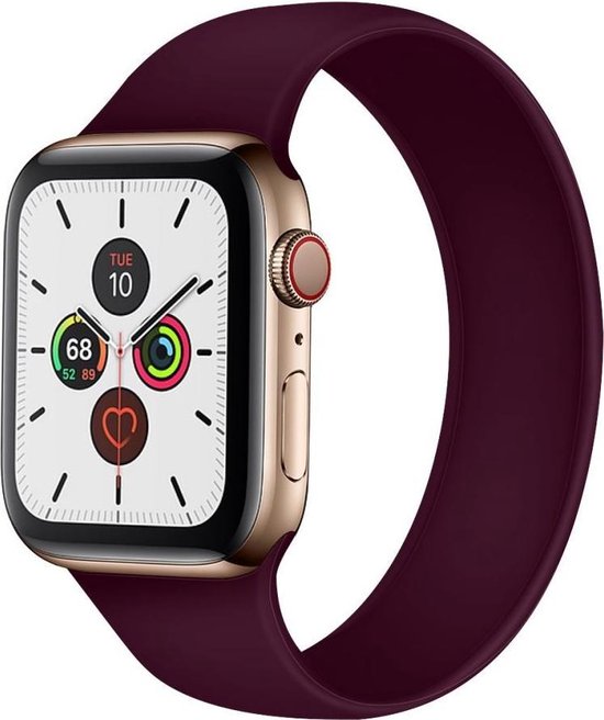 Geschikt voor Apple Watch 44MM / 42MM Bandje Solo Loop Siliconen Paars  (Maat: S) | bol.com