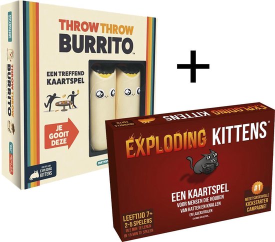 Afbeelding van het spel Throw Throw Burrito & Exploding Kittens Bundel - Nederlandstalig Kaartspel