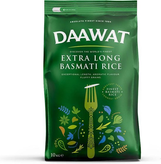 Daawat Extra Long Basmati Rijst 10 kg
